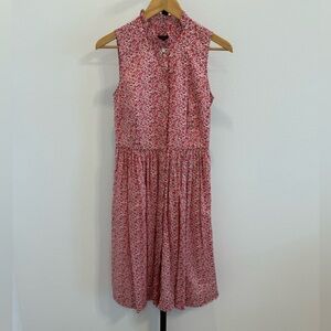 J.Crew x Liberty Fabric Ditsy Floral Button Front Sleeveless Cotton Dress Sz.2
